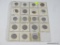 1 SHEET OF FOREIGN COINS (19 COINS TOTAL)