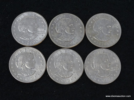 (6) SUSAN B. ANTHONY DOLLARS; (5) 1979 AND (1) 1980