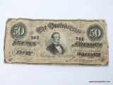 FEBRUARY 17, 1861 CONFEDERATE STATES OF AMERICA $50 NOTE RICHMOND, VA
