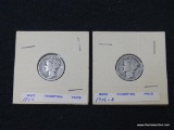 (2) MERCURY DIMES 1936-s AND 1943