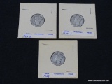 (3) MERCURY DIMES 1929, 1943-s AND 1943-o