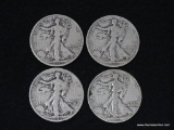 $2 FACE VALUE WALKING LIBERTY HALVES; 1944, 1943, 1935, 1942