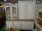 RUSTIC KITCHEN COUNTER AND CABINET SET; 3 PIECE SET TO INCLUDE A 4 CABINET UNIT, AN OPEN CABINET