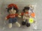 CAMPBELL'S DOLL MAGNETS; SET OF 2 CAMPBELL'S SOUP CHEF DOLL REFRIGERATOR MAGNETS. EACH MEASURES 4.5