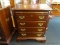 KINCAID MAHOGANY NIGHT STAND; RICH MAHOGANY 4 DRAWER NIGHTSTAND WITH PULL OUT SURFACE ABOVE THE