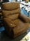 MICROFIBER RECLINER; RICH BROWN MICROFIBER RECLINER WITH ATTACHED BACK AND SEAT CUSHIONS. RECLINING