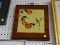 (WALL2) ASIAN WALL DECOR; THIS PIECE SHOWS A BIRD ON A BRANCH OF A BLOOMING FRUIT TREE AND IT IS