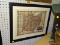 (WALL2) FRAMED ANTIQUE MAP OF OHIO; THIS IS A 1854 COLTON'S RAILROAD & TOWNSHIP MAP OF THE STATE OF