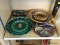 (B1A) ASSORTED ASHTRAY LOT; INCLUDES A LIGHT BROWN POTTERY ASHTRAY, A DOLPHIN THEMED ASHTRAY, A