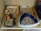 (B1A) ASHTRAY LOT; INCLUDES 4 TOTAL PIECES: A GUITAR SHAPED ASHTRAY, A TRIANGULAR CHERUB THEMED