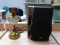 (B1A) 2 PIECE LOT; INCLUDES A BRASS AND MILKGLASS LAMP AND A RCA SPEAKER