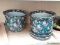 (B1B) 2 PIECE LOT; INCLUDES A PAIR OF GREEN FLORAL MID-ATLANTIC POTTERY PLANTERS. BOTH ARE IN