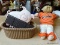 (B1B) ASSORTED LOT; INCLUDES AN ORIOLES THEME CABBAGE PATCH KID, PIG YARD ORNAMENTS, AND A BASKET