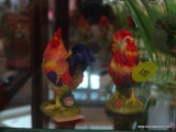 SMALL LENOX ROOSTER FIGURINES; FROM THE 