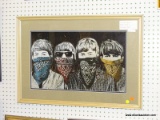 FRAMED BANKSY GRAFFITI ART; BANKSY 