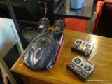 TYPHOON HOVERCRAFT TOY; VINTAGE TYCO REMOTE CONTROL 9.6V TURBO TYPHOON HOVERCRAFT. COMES WITH TWO