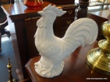 WHITE ROOSTER STATUE; CERAMIC WHITE ROOSTER STATUE READY TO BE PAINTED! STILL IN THE ORIGINAL