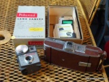 VINTAGE CAMERA SET; THIS 2 PIECE LOT INCLUDES AN IMPERIAL LARK COLOR OR BLACK AND WHITE CAMERA, AND