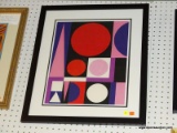 AUGUSTE HERBIN FRAMED PRINT; THIS IS A GEOMETRIC PRINT BY AUGUSTE HERBIN TITLED 