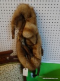 VINTAGE FOX COLLAR WRAP; THIS GENUINE MINK COLLAR WRAP FEATURES 3 FULL FOX BODIES. COMES METAL WIRE