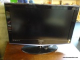 SAMSUNG FLAT SCREEN TELEVISION; BLACK SAMSUNG TV WITH HDTV AND DOLBY DIGITAL AUDIO. MODEL #