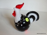 LENOX BLOWN GLASS ROOSTER; 