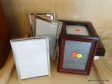 (B1A) LOT OF PICTURE FRAMES; INCLUDES APPROXIMATELY 8 TOTAL PICTURE FRAMES OF VARYING STYLES AND