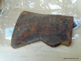 (B1B) ANTIQUE AX HEAD; LARGE ANTIQUE AX HEAD. JUST NEEDS A HANDLE! MEASURES 7 IN X 6 IN