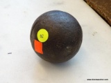 ANTIQUE CANNONBALL; BELIEVED TO BE 19TH CENTURY/CIVIL WAR ERA, MEASURES 3.5 IN DIAMETER, HAS ROUND