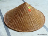 (TBL) CONICAL HAT; THE ASIAN CONICAL HAT, COMMONLY KNOWN AS AN ASIAN RICE HAT, COOLIE HAT (IN THE