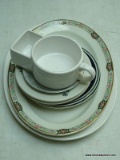 (TBL) ASSORTED CHINA LOT; INCLUDES 2 GIBSON CHINA PLATES, 2 SYRACUSE CHINA BOWLS, A PFALTZGRAFF