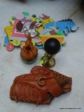 (TBL) CHILDRENS LOT; INCLUDES A BIKE HORN, A LONGLIFE BASEBALL GLOVE, AND WINNIE THE POOH FIGURES