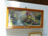 (BACK) THOMAS KINKADE LIGHTED PAINTING; TITLED 