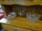 LOT OF CRYSTAL BOWLS; 1 IS A CRYSTAL AND PINK FLORAL PATTERN BOWL, 1 IS A POPPY PATTERN BOWL, AND 1
