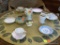 ASSORTED PORCELAIN LOT; INCLUDES A MAJOLICA PAINTED CREAMER, A ROYAL DOULTON MINI PORCELAIN FLORAL