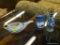 3 PIECE LOT; INCLUDES A DELFT BUD VASE, A BLUE AND WHITE FLORAL PATTERN SINGLE HANDLED WATER POURER,