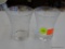 ETCHED GLASS LOT; INCLUDES 2 FLORAL ETCHED SHOT GLASSES. EACH IS IN EXCELLENT CONDITION!