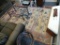GABBEH COLLECTION 100% OLEFIN EGYPTIAN AREA RUG; GEOMETRIC PATTERN WITH SHADES OF TAN, TEAL, AND