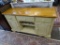 BUFFET; CINDY CRAWFORD HOME PINE AND CREAM COLORED BUFFET WITH 3 DRAWERS OVER 2 DOORS AND A CENTER