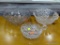 3 PIECE LOT; INCLUDES A PRESSED GLASS NAPPY DISH, AND 2 PRESSED GLASS CENTER BOWLS.