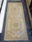 BEAULIEU BEIGE, GREEN, AND MAROON RUNNER RUG; LOW PILE RUNNER RUG FROM BEAULIEU WITH BEIGE, GREEN,
