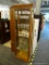 LIGHTED CURIO CABINET; BEAUTIFUL LIGHTED CURIO CABINET. OPENS FROM RIGHT SIDE TO PROVIDE ACCESS TO 5
