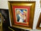 FRAMED LASHUN BEAL ARTWORK; AFRICAN AMERICAN ART FEATURING A WOMAN CARRYING A CHILD ON HER BACK.
