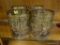 SET OF HIGHBALL GLASSES; THIS 4 PIECE SET FEATURES A LATITUDE AND LONGITUDE MAP OF THE WORLD WITH