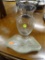 LOT OF GLASSWARE; THIS 5 PIECE LOT INCLUDES A FLOWER VASE AND A SET OF 4 BONE DISHES WITH A STAR CUT