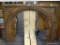 DECORATIVE CAST IRON ARCH; SQUARE FRAMED CAST IRON ARCH. COULD BE USED AS A YARD ORNAMENT OR BOLTED