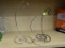 SET OF METAL HANGING HOOKS; SET OF 3 METAL ORNAMENT DECORATIVE HANGING HOOKS. TWO ARE STAINLESS