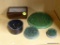 LOT OF FLOWER FROGS; 5 PIECE LOT TO INCLUDE 4 VINTAGE METAL FLOWER FROGS OF VARIOUS SHAPES AND SIZES