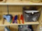 LOT OF ASSORTED KITCHEN ITEM; THIS LOT INCLUDES A WIRE MESH BASKET FILLED WITH KITCHEN UTENSILS SUCH