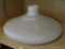 MILK GLASS LAMP GLOBE; BEAUTIFUL SWIRLED MILK GLASS LAMP GLOBE. MEASURES 16.5 IN.